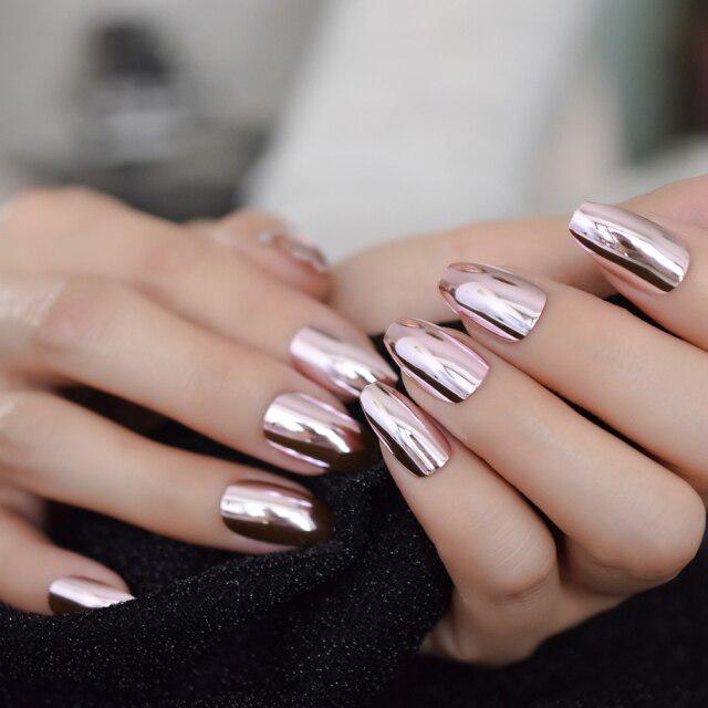 Full Curved Silver Nail