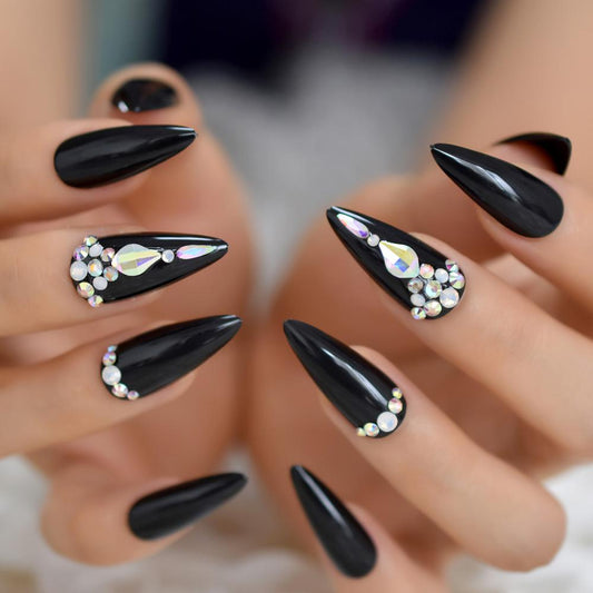 Gloosy Crystal Stiletto Nails
