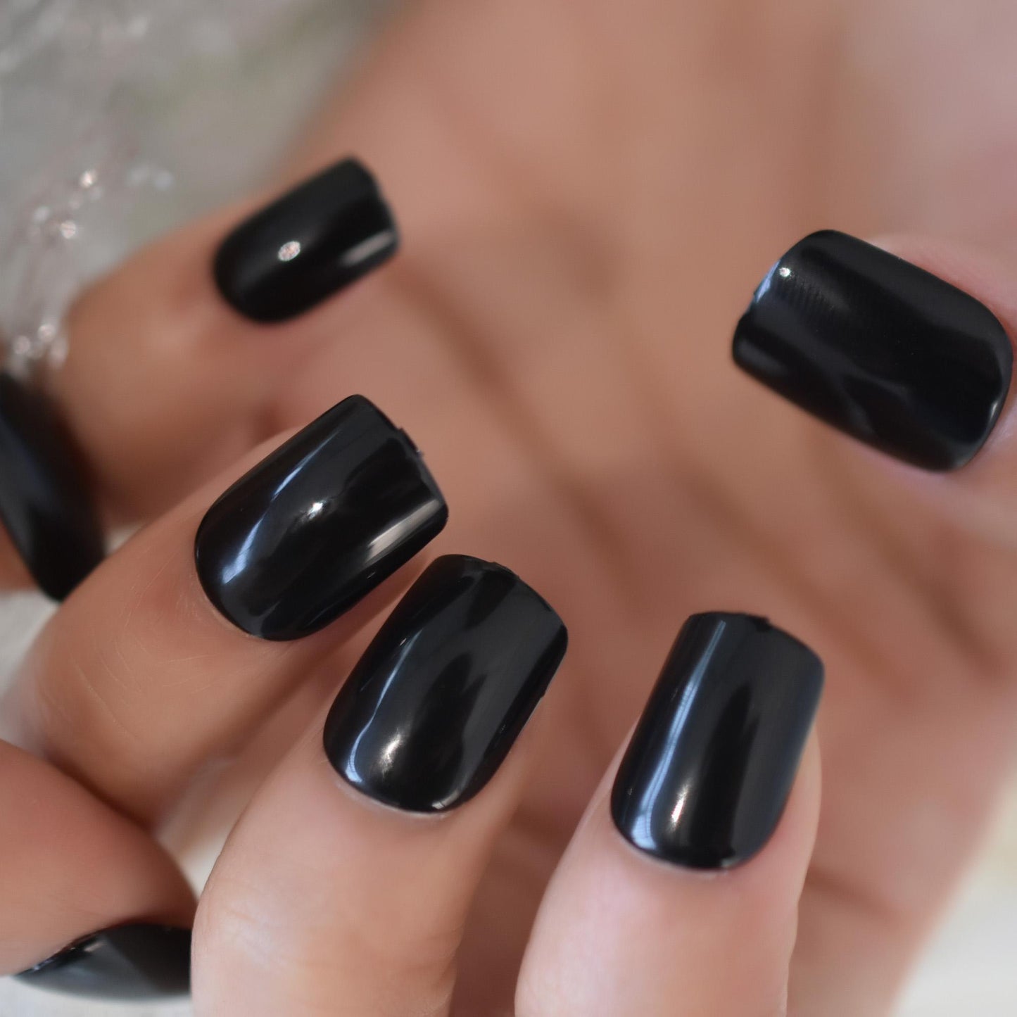 Black Color Artificial Nail Tips