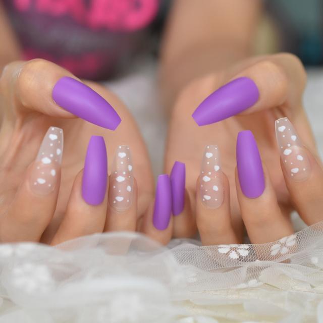 Cloud Purple Nail Tips