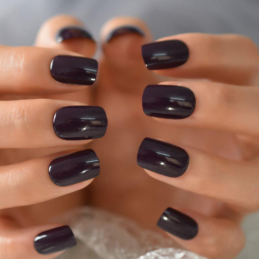 Deep Purple Squoval Nail Tips
