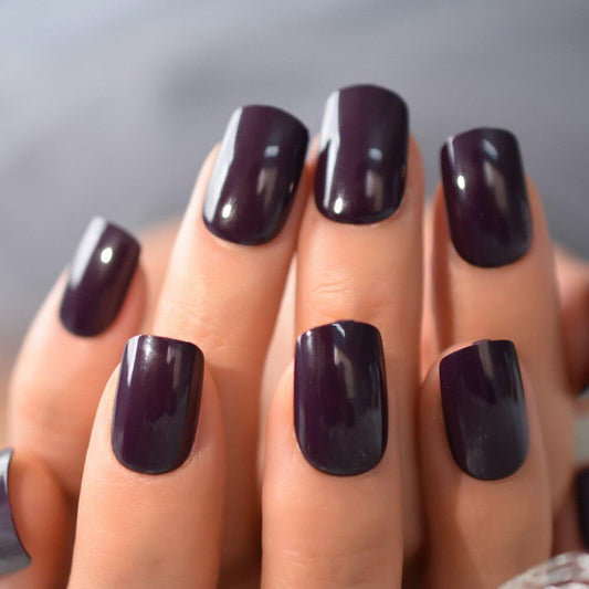 Deep Purple Squoval Nail Tips
