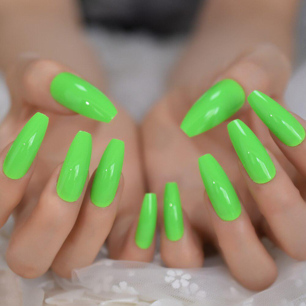Fluorescent Green Nail Set