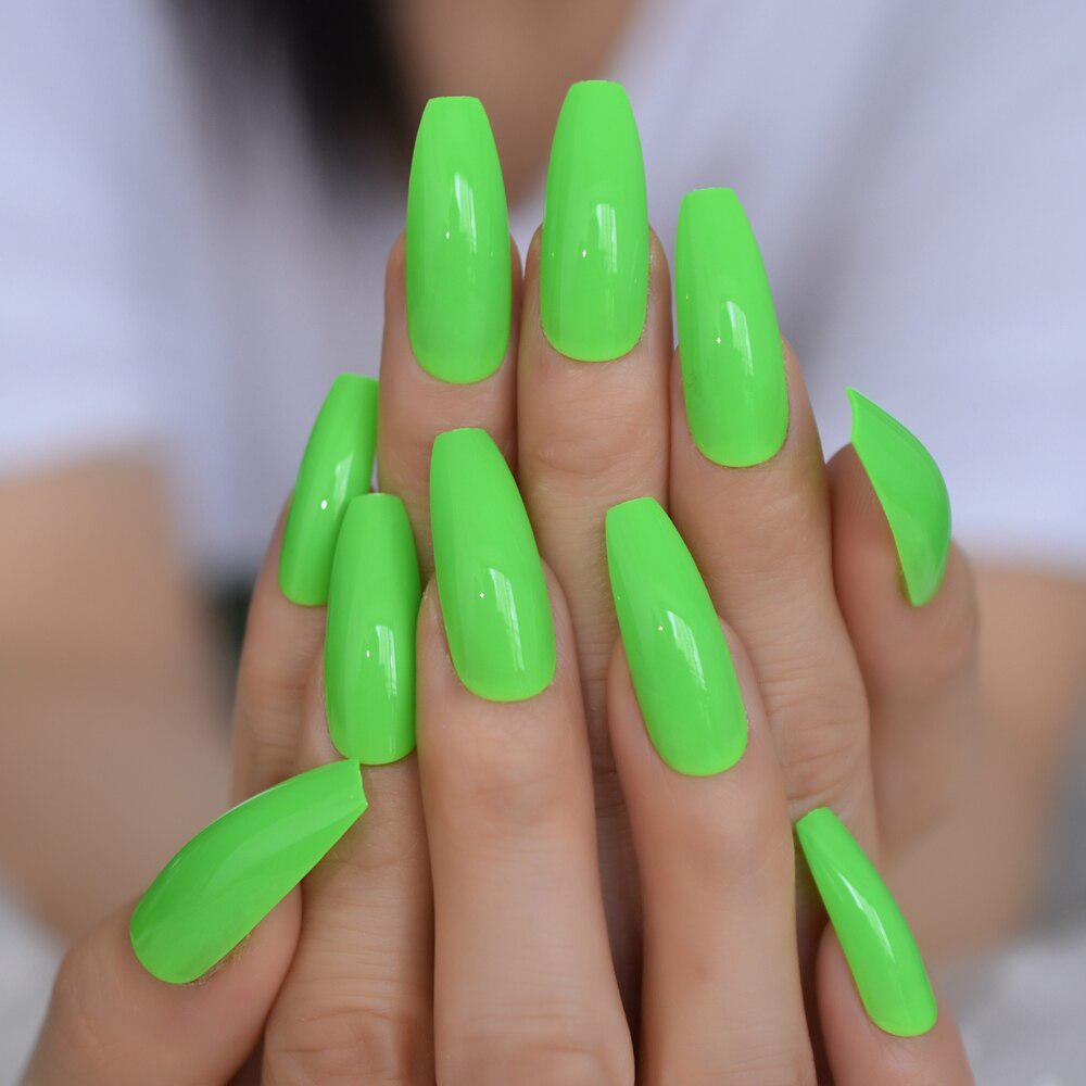 Fluorescent Green Nail Set