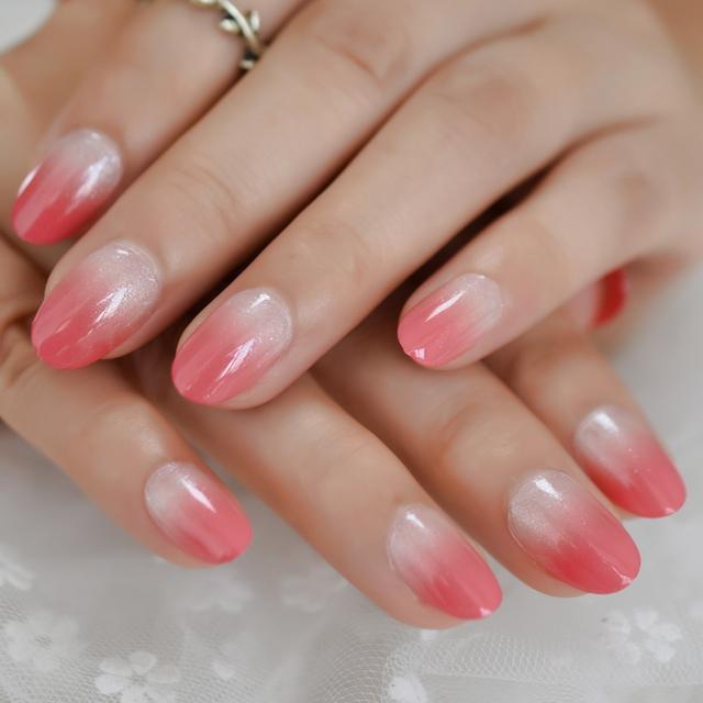 Light Pink Almond Fake Nail