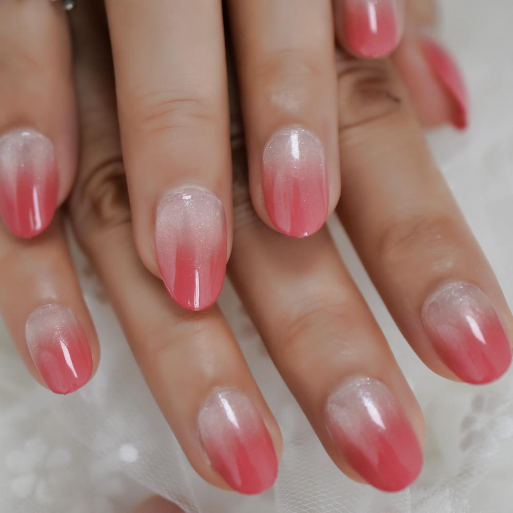 Gradient Red French Nail Adhesive