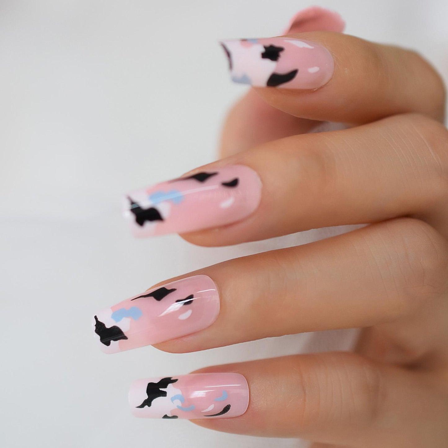 Glossy Pink Nails