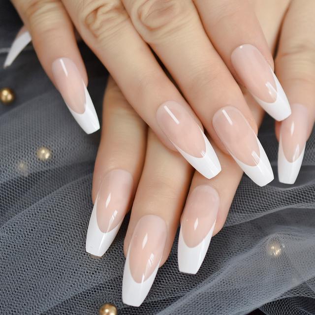 Squoval Nude Nail Tips