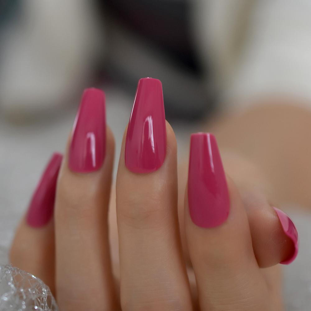 Rose Red Tapered Nail Tips