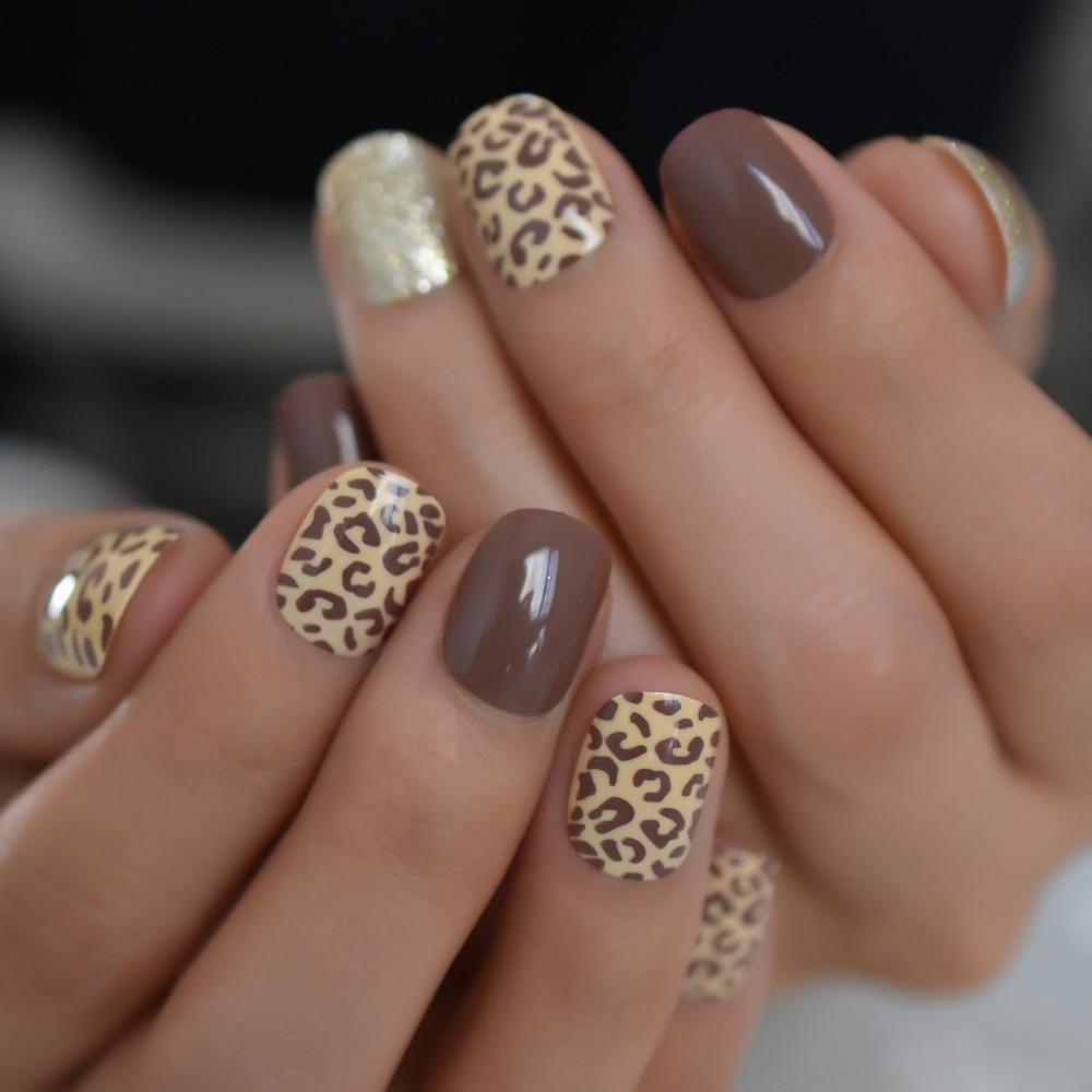 Leopard Print Artificial Nails