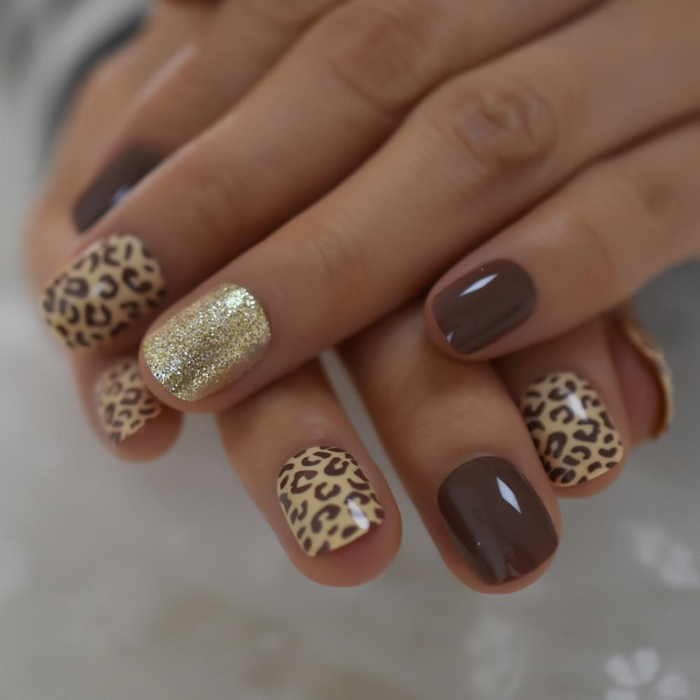 Leopard Print Artificial Nails