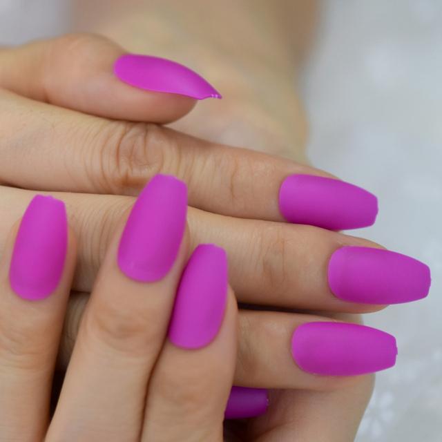 Yellow Matte Curved Nail Tips